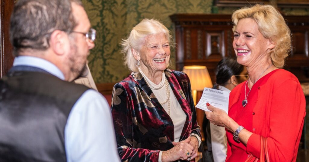 Mark Waddington, Lady Gail Jopling and Claire Wright at our Swapping Seats fundraising event