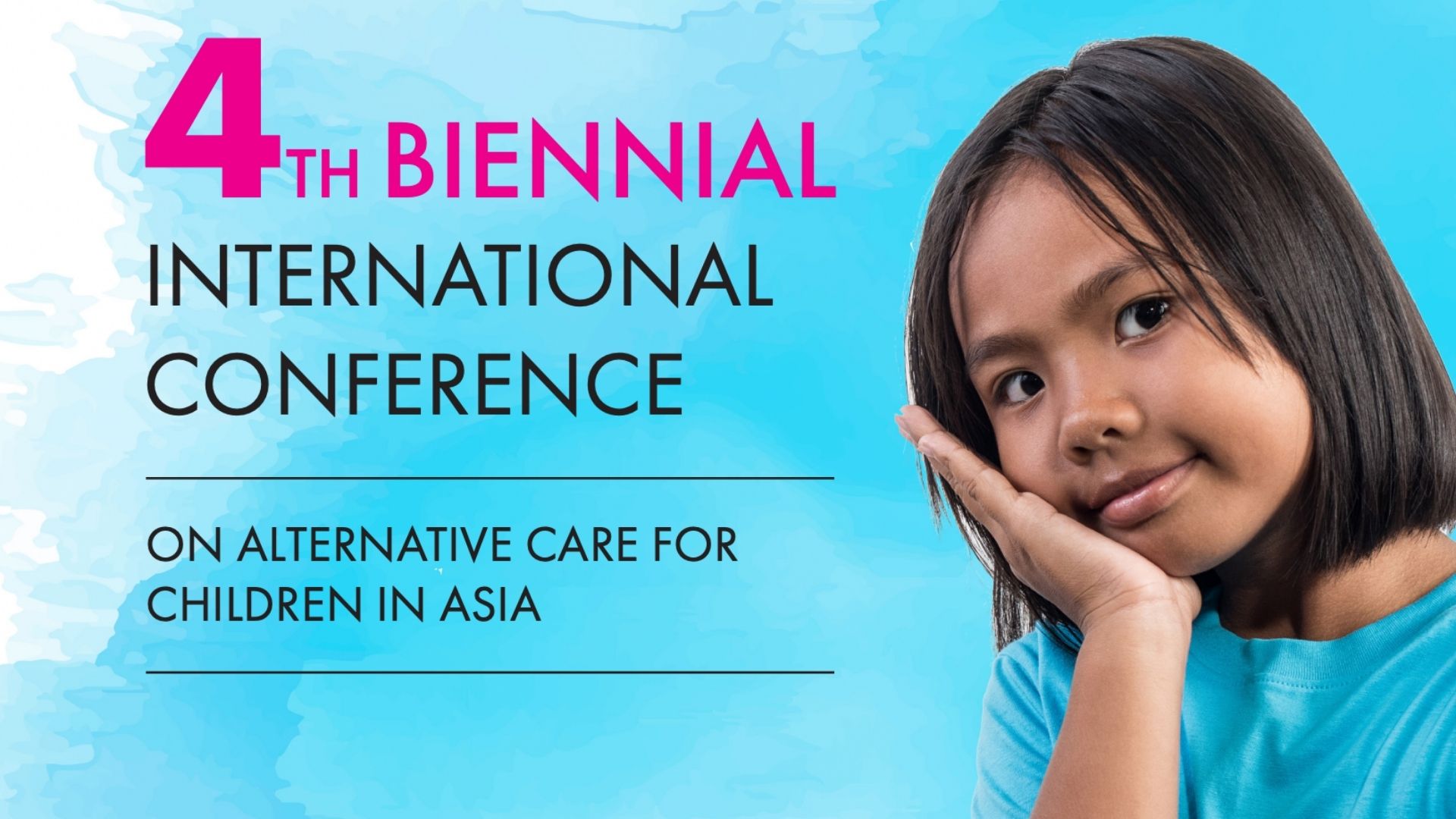 The cover of the 4th BICON (Biennial International conference on alternative care for children in Asia) report, with an image of a young girl
