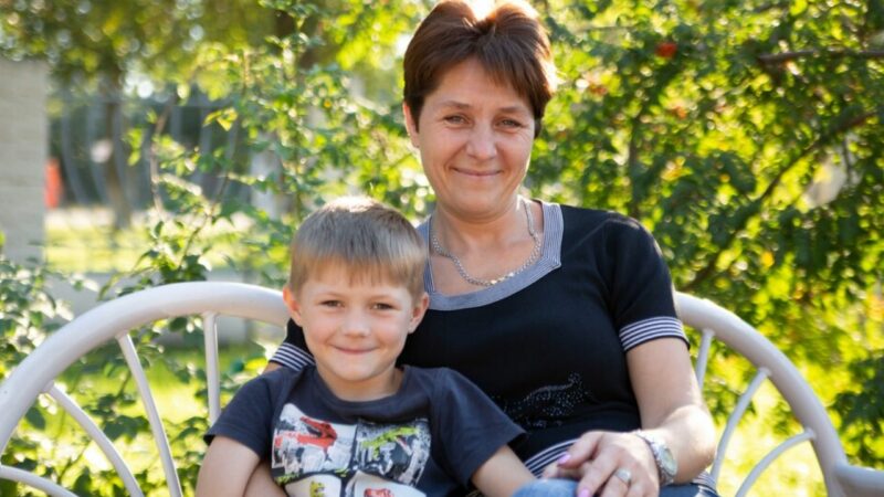 Galina and her son Ivan