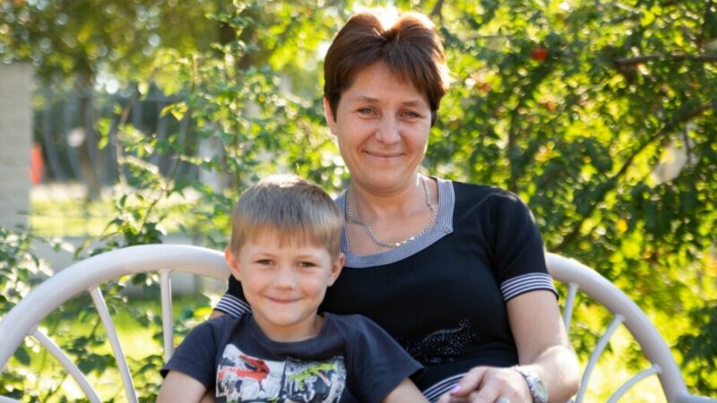 Galina and her son Ivan