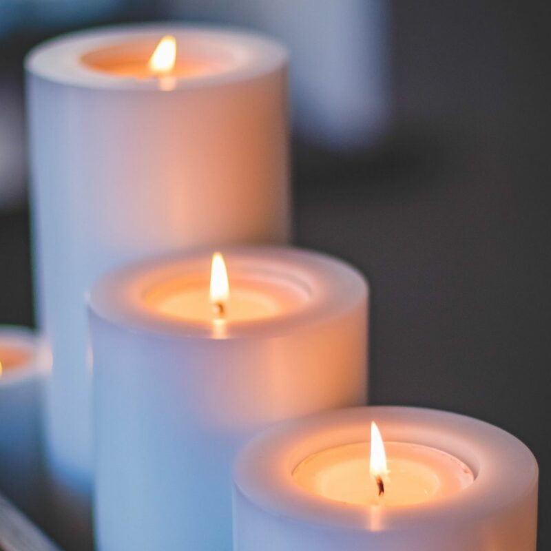 Candles in loving tribute