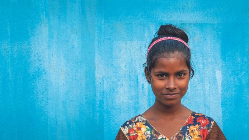 Jacinta, one of the children who was able to stay with her family thanks to our partners, Child in Need Institute India