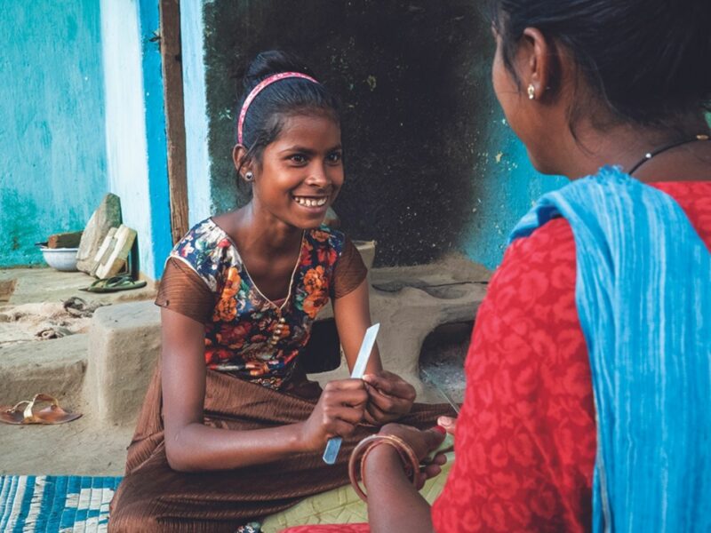 Jacinta, a young girl in India who has benefitted from the support of our local partners, CINI