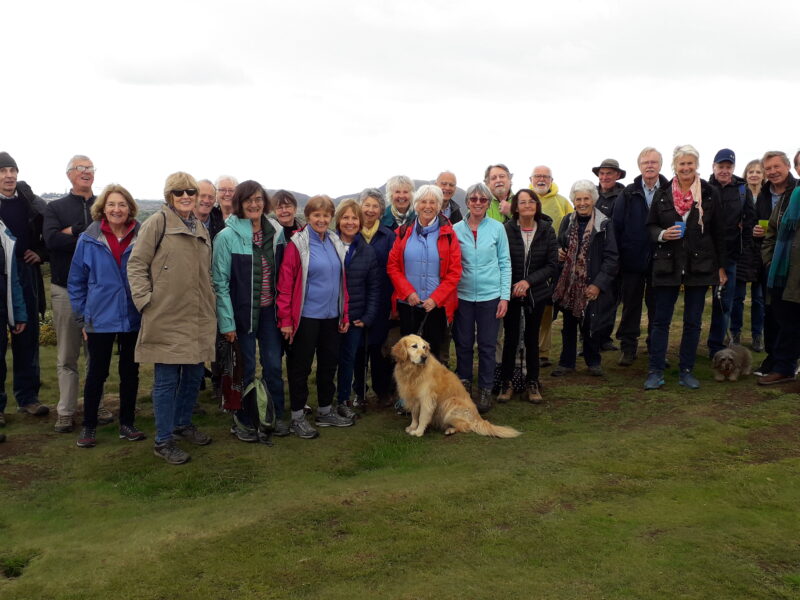 Anne Brotherston with her friends on a 'Best Foot Forward' fundraising walk