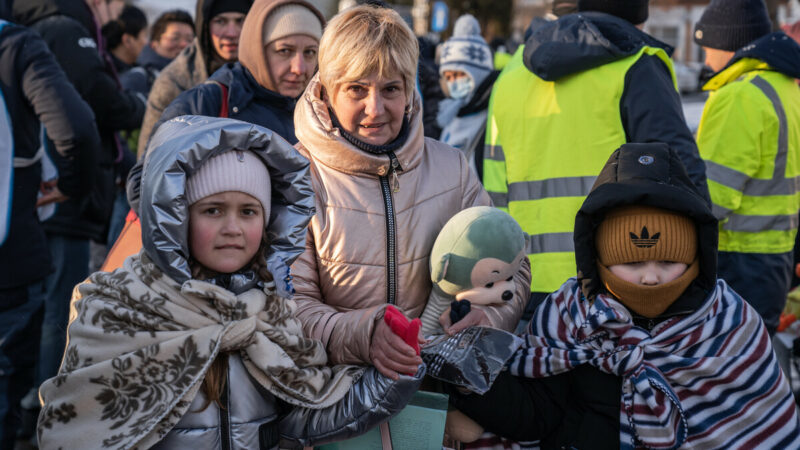 Refugees on the Ukrainian border