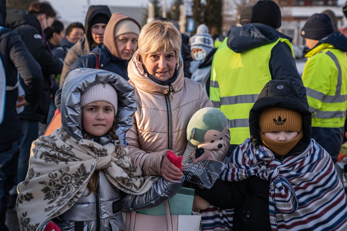 Refugees on the Ukrainian border