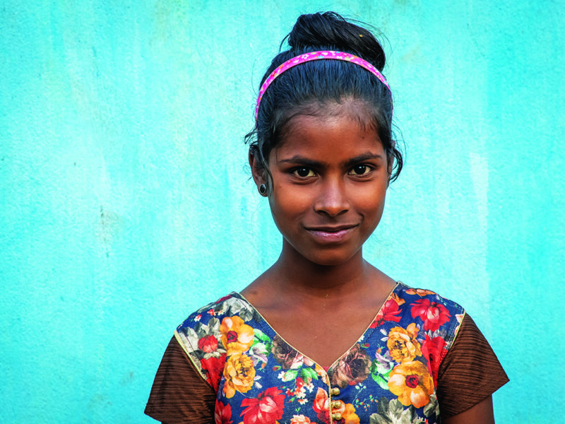 Jacinta, a little girl who was able to stay with her family thanks to our partners, CINI, in India