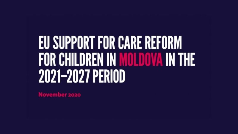 EU support for care reform for children in Moldova in the 2021–2027 period