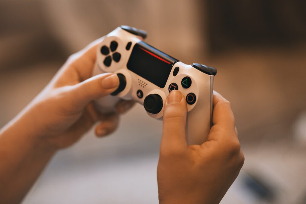 Image is of a PlayStation remote