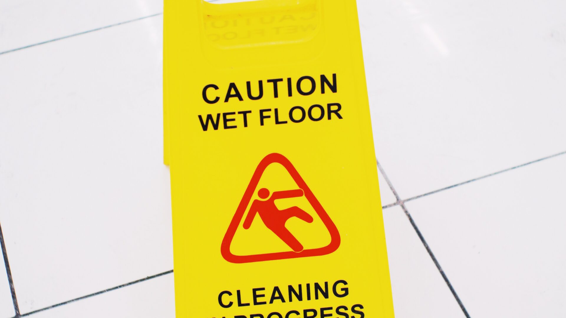 Caution wet floor sign