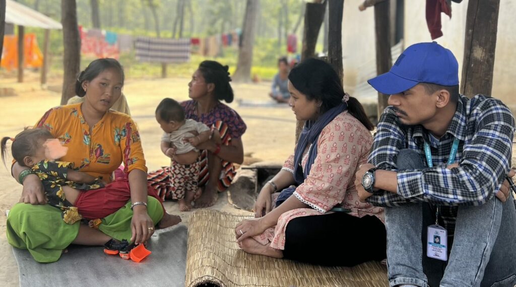 Women in the Chepang community, sharing their stories of struggle and the reasons for sending their kids away to children’s homes.