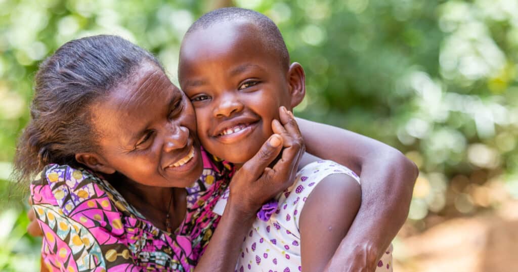 Uwase* with her mum, Uwimana*