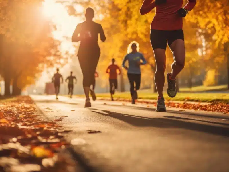 runners in a aprk