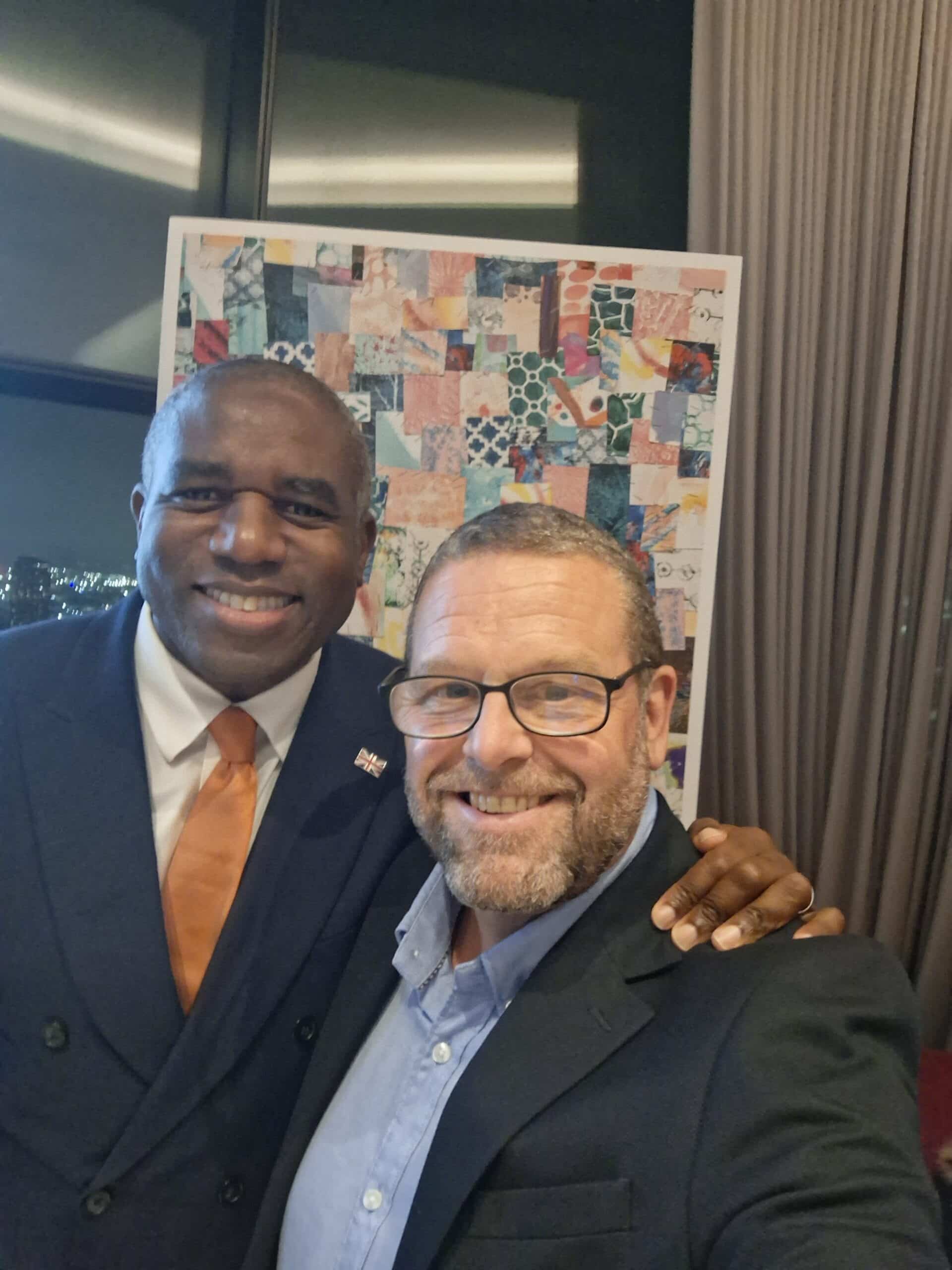 David Lammy and Mark Waddington at the launch of the Global Charter for Childcare Reform.